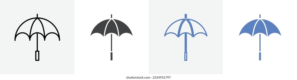 umbrella icon vector set use for web
