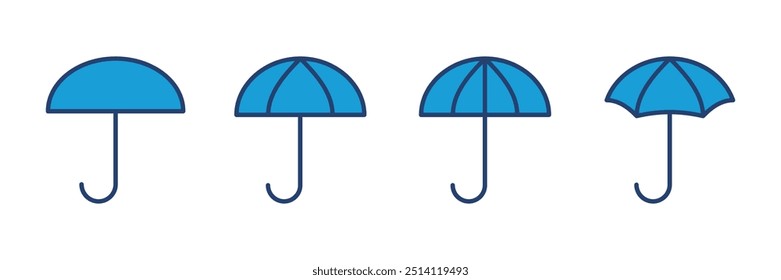 Umbrella icon vector. umbrella sign icon