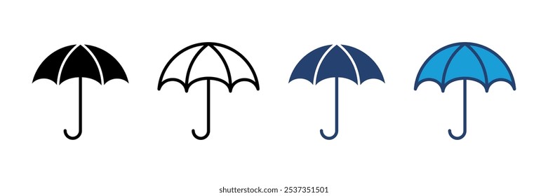 Icono de paraguas Vector. icono de signo de paraguas