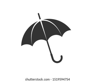 Umbrella icon vector sign isolated on white