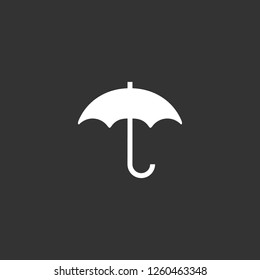 umbrella icon vector. umbrella sign on black background. umbrella icon for web and app