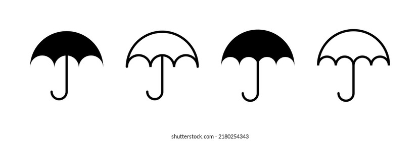 Schirmsymbol, Vektorgrafik. Schirmschild und Symbol