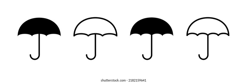 Umbrella icon vector. umbrella sign and symbol