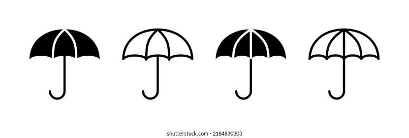 Vector de icono del paraguas. símbolo de paraguas