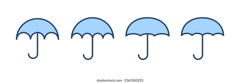 Umbrella icon vector. umbrella sign and symbol