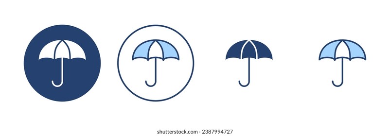 Vector de icono del paraguas. símbolo de paraguas