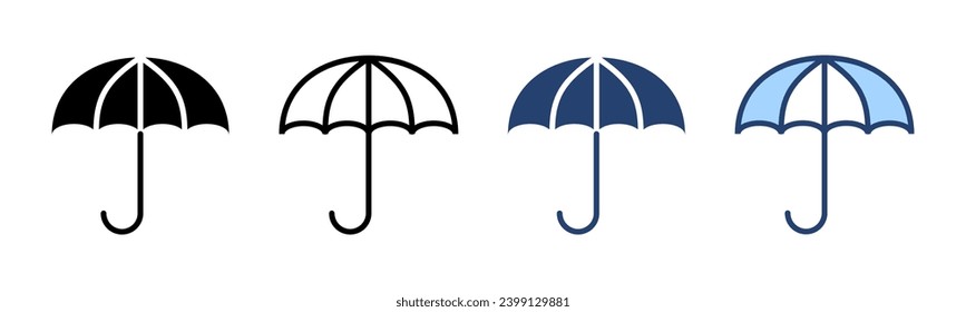 Umbrella icon vector. umbrella sign and symbol