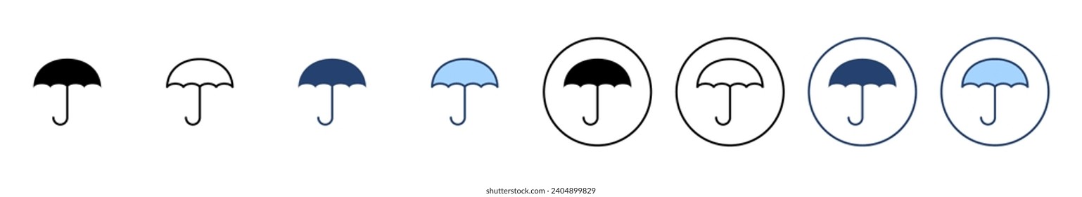 Vector de icono del paraguas. símbolo de paraguas