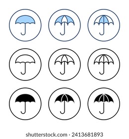 Umbrella icon vector. umbrella sign and symbol