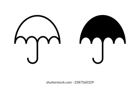 Umbrella icon vector. umbrella sign and symbol