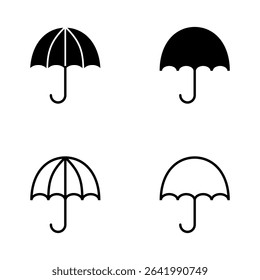 Umbrella icon vector. umbrella sign and symbol