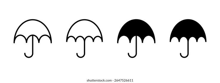Umbrella icon vector. umbrella sign and symbol