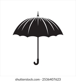 ícone guarda-chuva silhueta vetor Estilo 