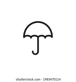 Vector de icono del paraguas. Firma de paraguas simple