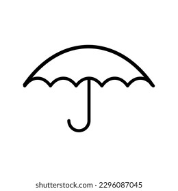 Vector de icono del paraguas. Ilustración simple del símbolo del paraguas sobre fondo blanco..eps