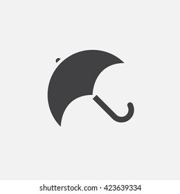 umbrella icon vector, solid logo illustration, pictogram isolated on white
