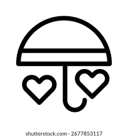 Umbrella Icon Vector Symbol Design Illustration