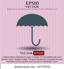 símbolo del icono paraguas vector pinos planos jpg aplicación sitio web