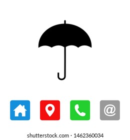 umbrella icon vector. symbol for web site Computer and mobile vector.