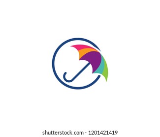 umbrella icon vector template