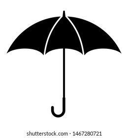 umbrella icon vector template black isolated on white background