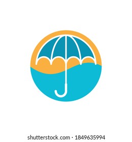 diseño de la ilustración del vector de icono paraguas