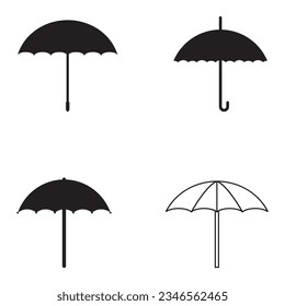 umbrella icon vector template illustration logo design