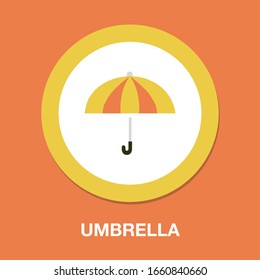umbrella icon - Vector weather sign - protection illustration, umbrella isolated