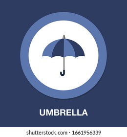 icono del paraguas - Signo del tiempo del vector - ilustración de protección, aislado del paraguas