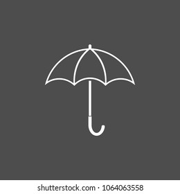 Umbrella icon, weather symbol. Vector illustration. Flat design.