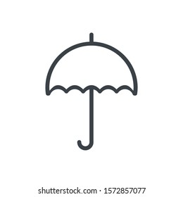 umbrella icon weather icon vector illustration logo template for many purpose. Isolated on white background.