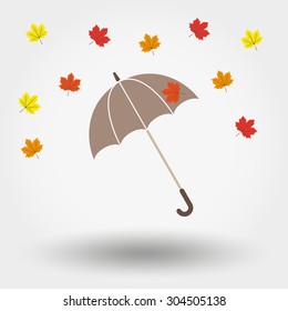Umbrella icon for web and mobile application. Vector illustration on a white background. Flat design style.