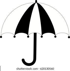 Umbrella icon. Wet and sun symbol. Flat design. Vector Illustration.