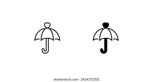 Icono de paraguas con fondo blanco vector ilustración de stock