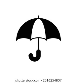 ícone guarda-chuva com fundo branco vetor ilustração stock