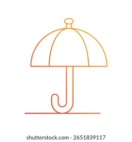 umbrella icon with white background vector stock illustration