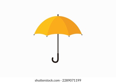 Umbrella icon. yellow umbrella illustration isolated on white background