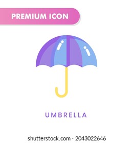 umbrella icon for your website design, logo, app, UI. Vector graphics illustration and editable stroke. umbrella icon flat design.
