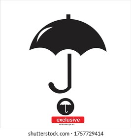 Umbrella Icon.Flat design style vector illustration for graphic and web design.