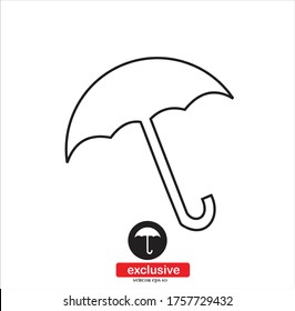 Umbrella Icon.Flat design style vector illustration for graphic and web design.