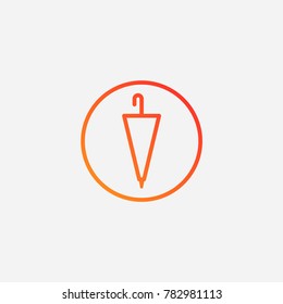 Umbrella icon.gradient illustration isolated vector sign symbol
