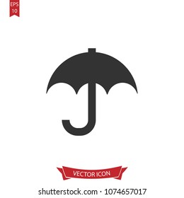 umbrella icon,protection vector,safety sign isolated on white background. Simple rain protection  illustration for web and mobile platforms.