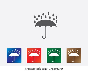 Umbrella icons illustration
