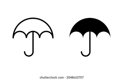 Umbrella icons set. umbrella sign and symbol