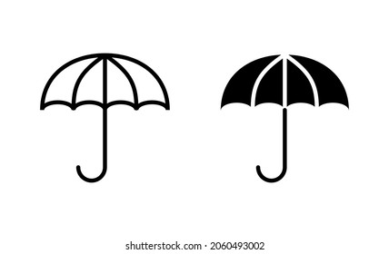 Umbrella icons set. umbrella sign and symbol