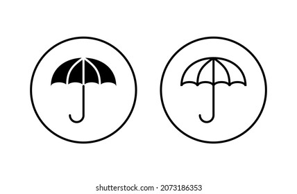 Umbrella icons set. umbrella sign and symbol