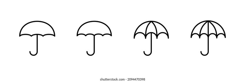 Umbrella icons set. umbrella sign and symbol