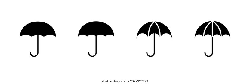 Umbrella icons set. umbrella sign and symbol