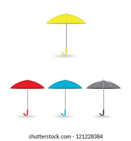 Umbrella Icons set. vector color umbrella