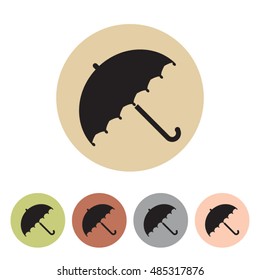 Umbrella icons set.Vector illustration
